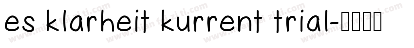 es klarheit kurrent trial字体转换